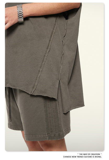 Washed Oversize Sleeveless T-Shirt WN6069