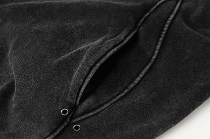 Heavyweight Washed Deconstructed Pullover Hoodie WN23037