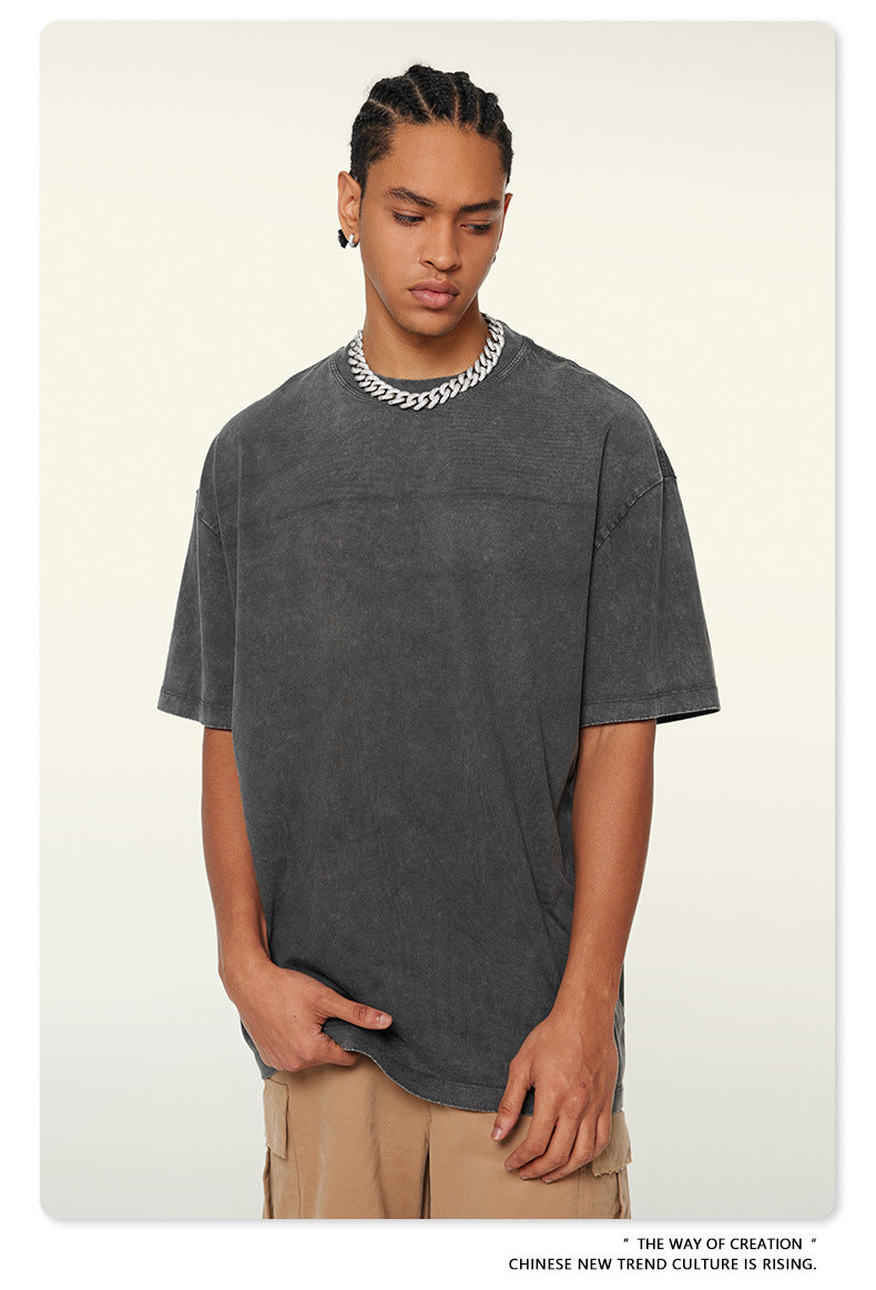 Washed Heavyweight Oversize Short Sleeve T-Shirt WN6078