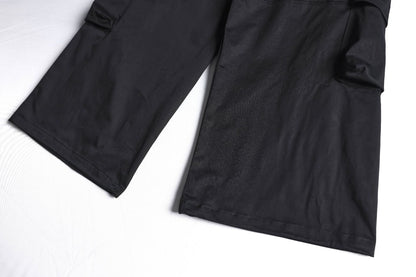Multi Pocket Letter Print Straight Cargo Pants WN25988