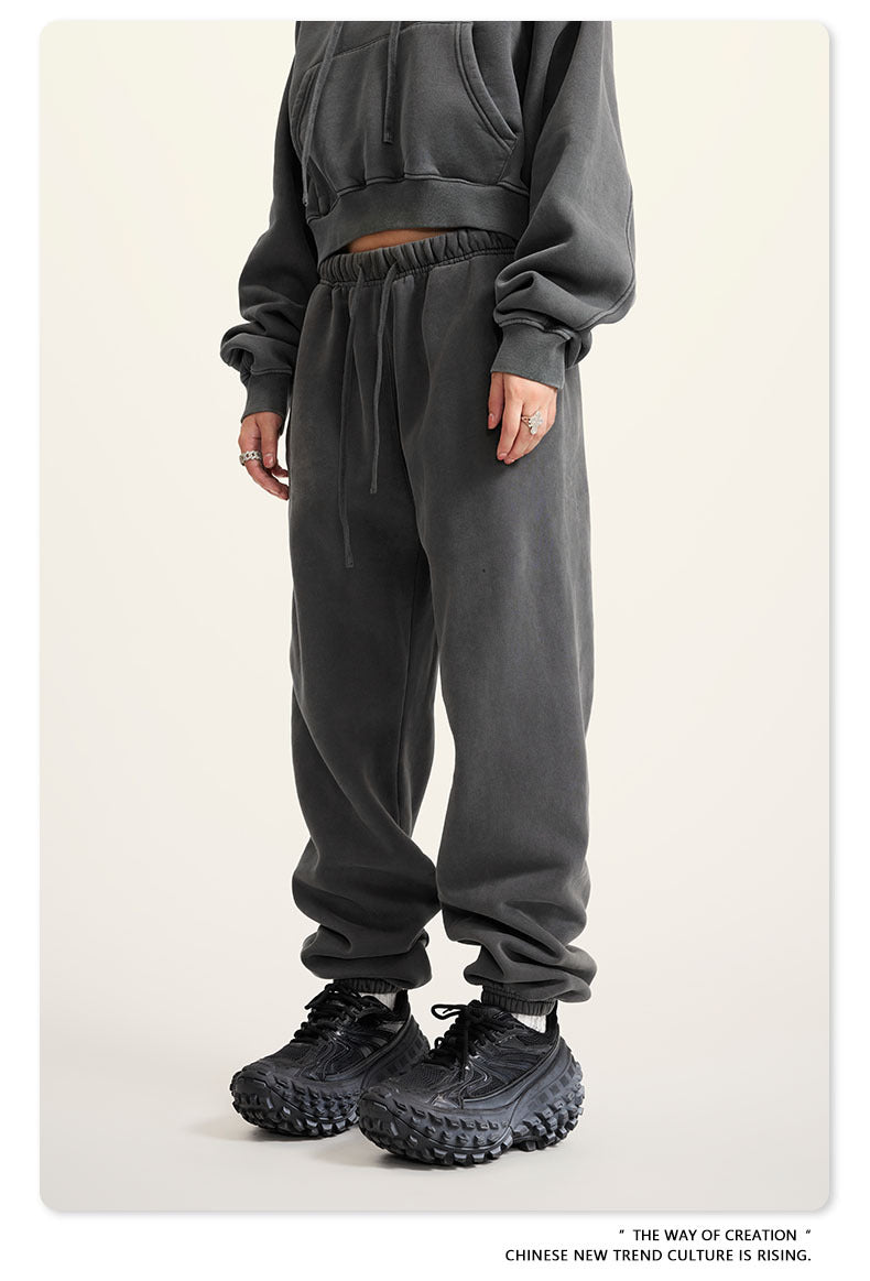 Wide-leg Washed Sweatpants WN6462