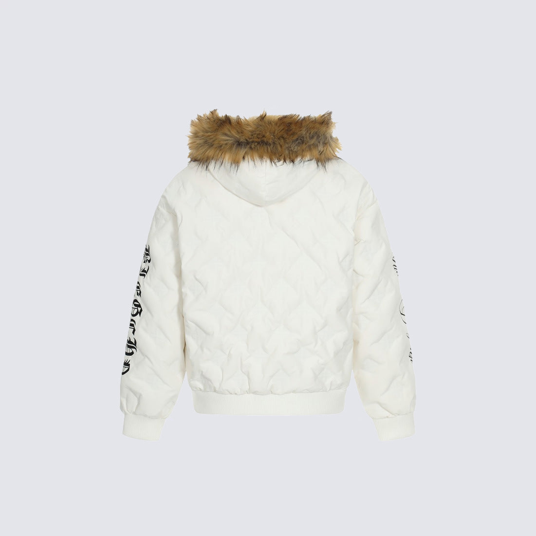 Fake Fur Collar Hooded Puffer Jacket WN28025