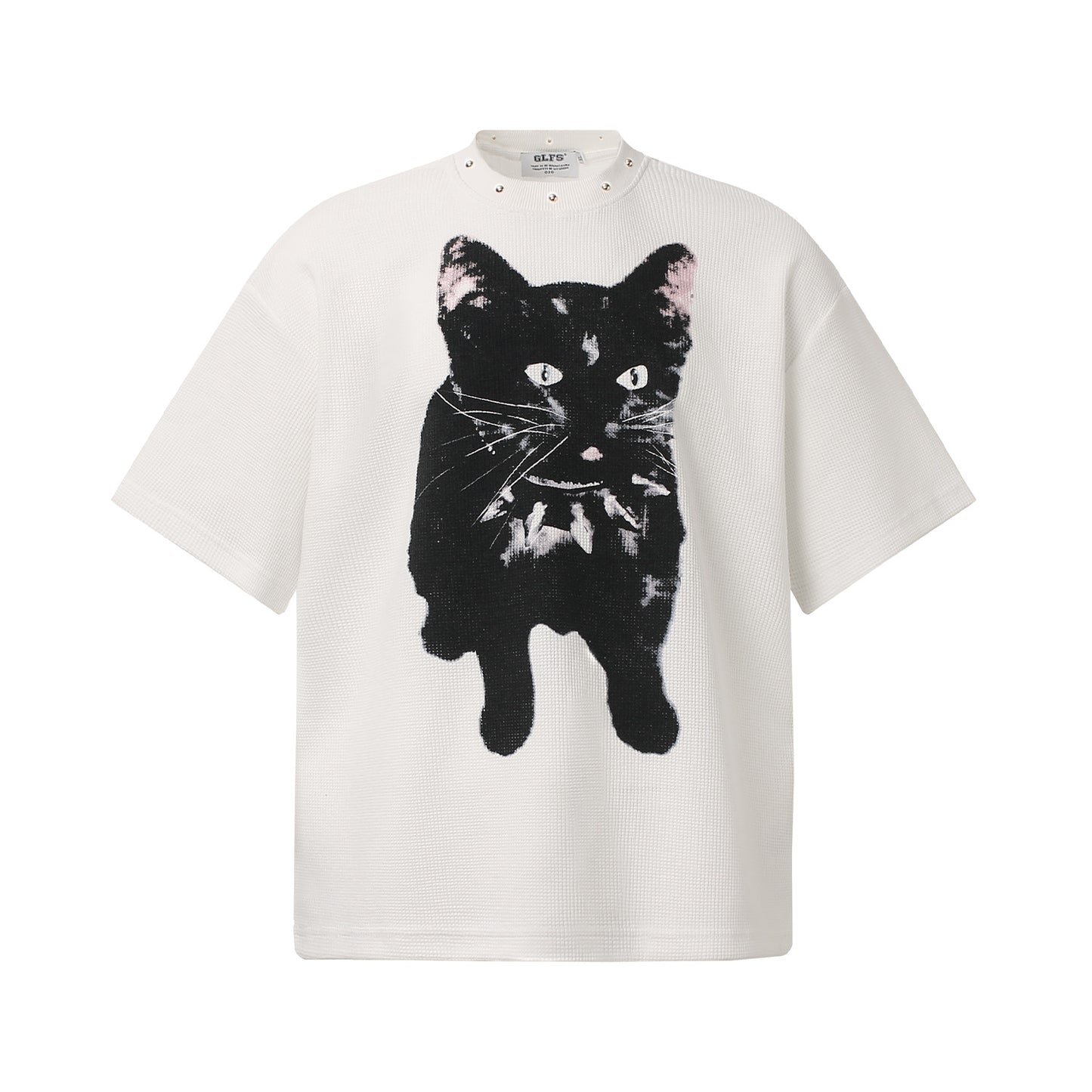Graphic Print Rib Knit Short Sleeve T-Shirt WN25958