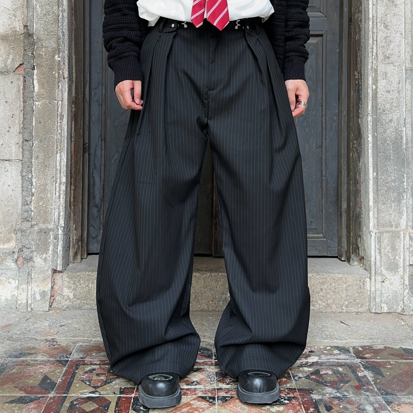 Wonder Noah スリーストライプ　ワイドレッグ Trousers – WONDER NOAH
