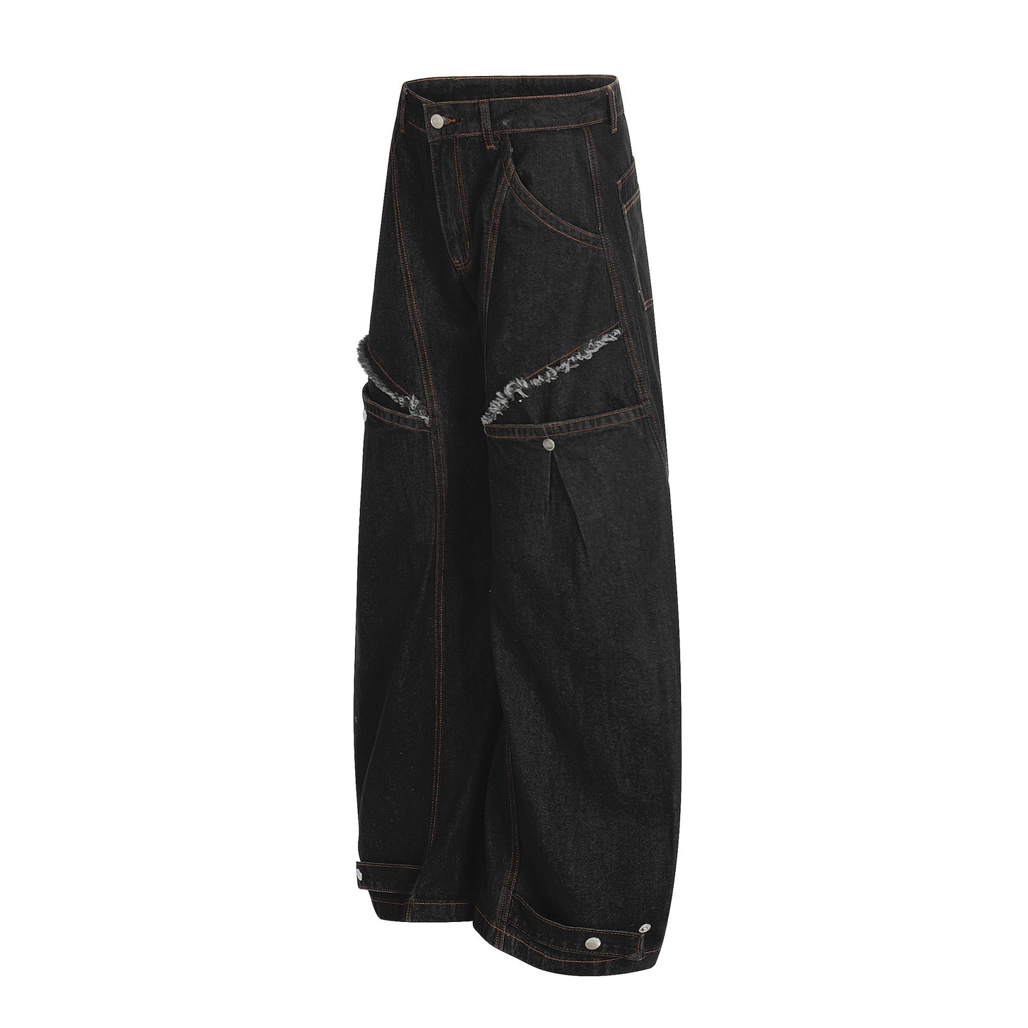Raw Deconstruction Curved Denim Jeans WN25992