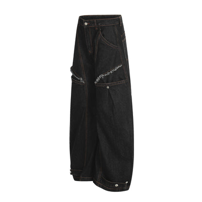 Raw Deconstruction Curved Denim Jeans WN25992