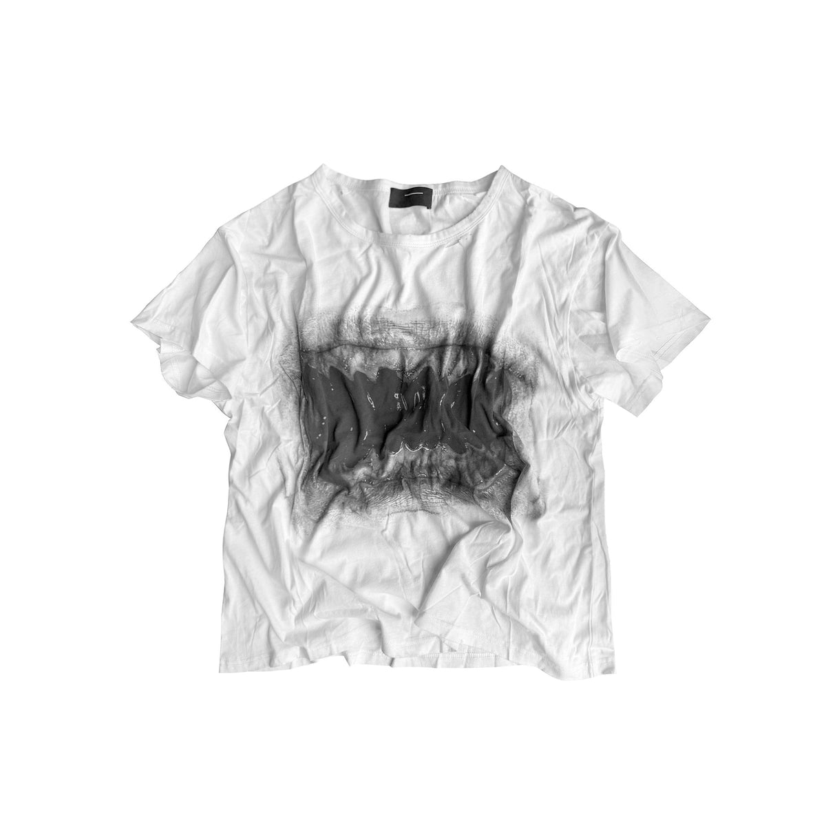 Teeth Graphic Damage Boxy Short Sleeve T-Shirt WN27073