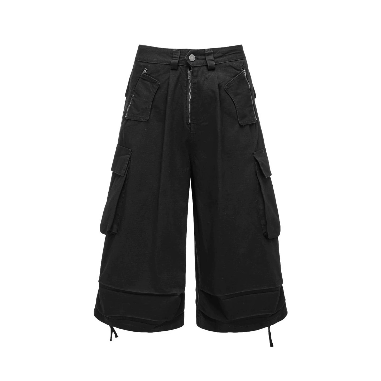 Multi-Pocket Drawstring Wide Leg Cargo Pants WN19900