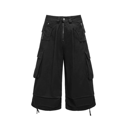Multi-Pocket Drawstring Wide Leg Cargo Pants WN19900