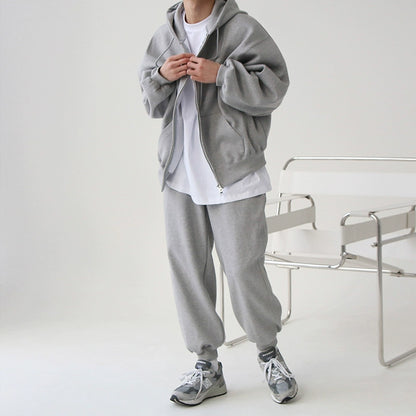 Double Zipper Oversize Hoodie & Sweatpants Setup WN6709