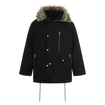 Fake Fur-Collar Hooded Jacket WN22119