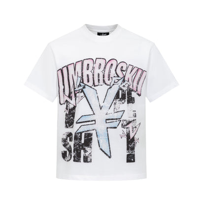 Digital Pixel Print Cotton Breathable Short Sleeve T-Shirt WN20986