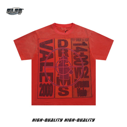 Washed Digital Graphic Short Sleeve T-Shirt WN26511