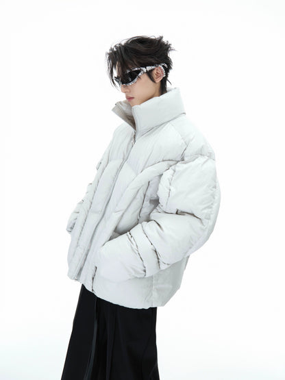 Deconstructed 3D High-Neck Oversize Puffer Jacket WN11621