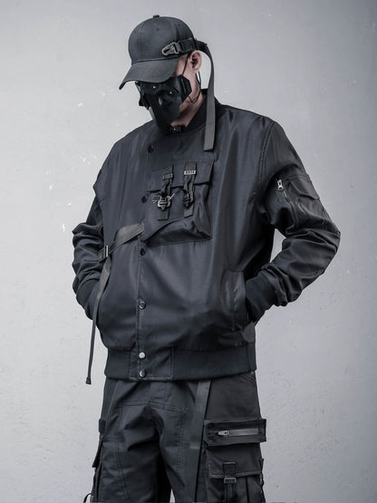 Large Pocket Buckle Tactical Jacket WN22334