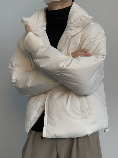 Oversize Thumbhole White Duck Down Jacket WN9620