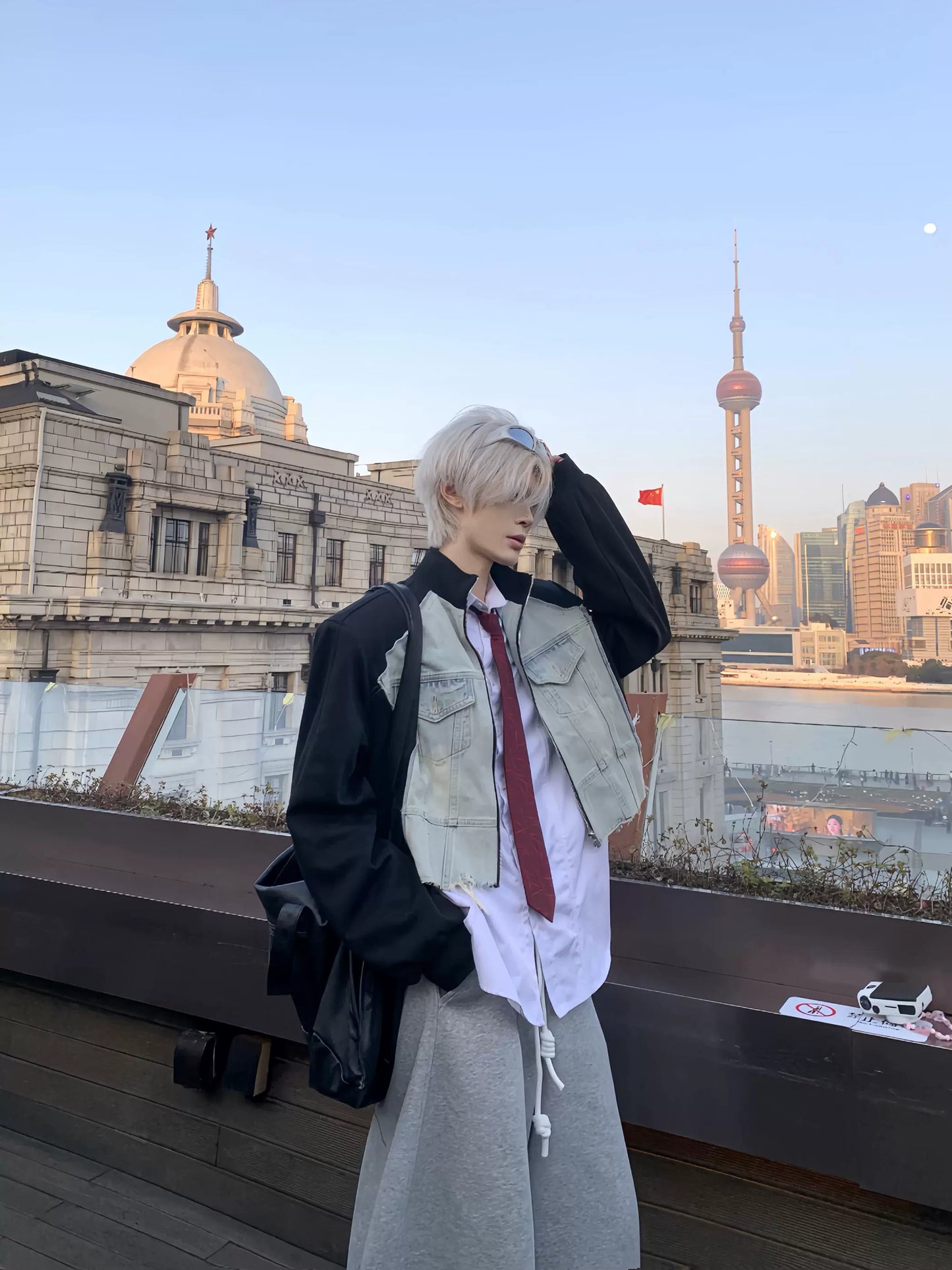 Denim Patchwork Design Jacket WN19806