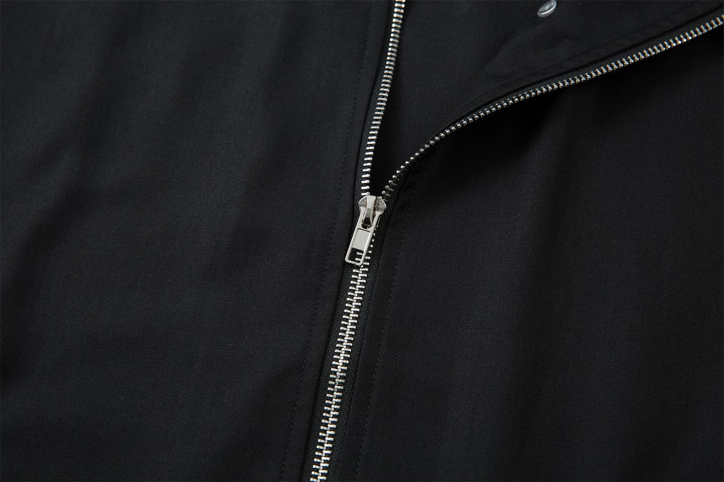 Stand Neck Zipper Structured Short Sleeve Shirt Jacket WN26873