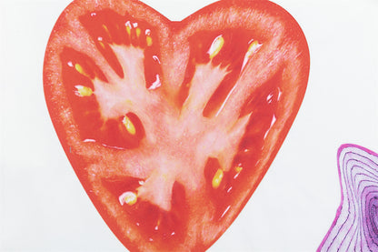 Heart Tomato Print Oversize Short Sleeve T-Shirt WN26863