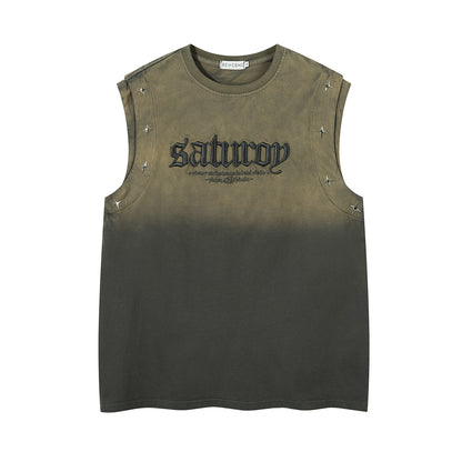 Gradient Star Studs Tank Top WN25541