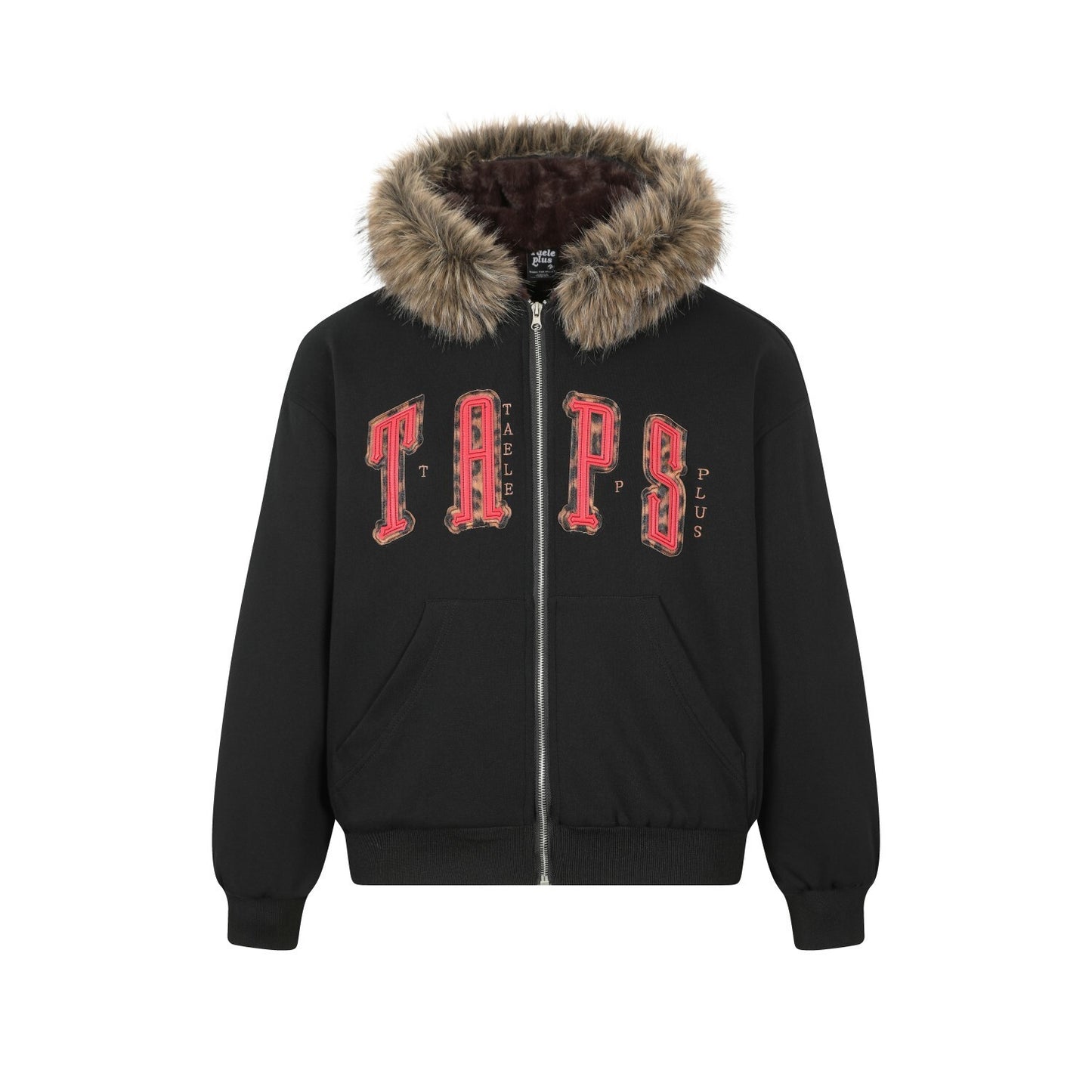 Patch Embroidery Fleece Lining Zipper Hoodie WN21933