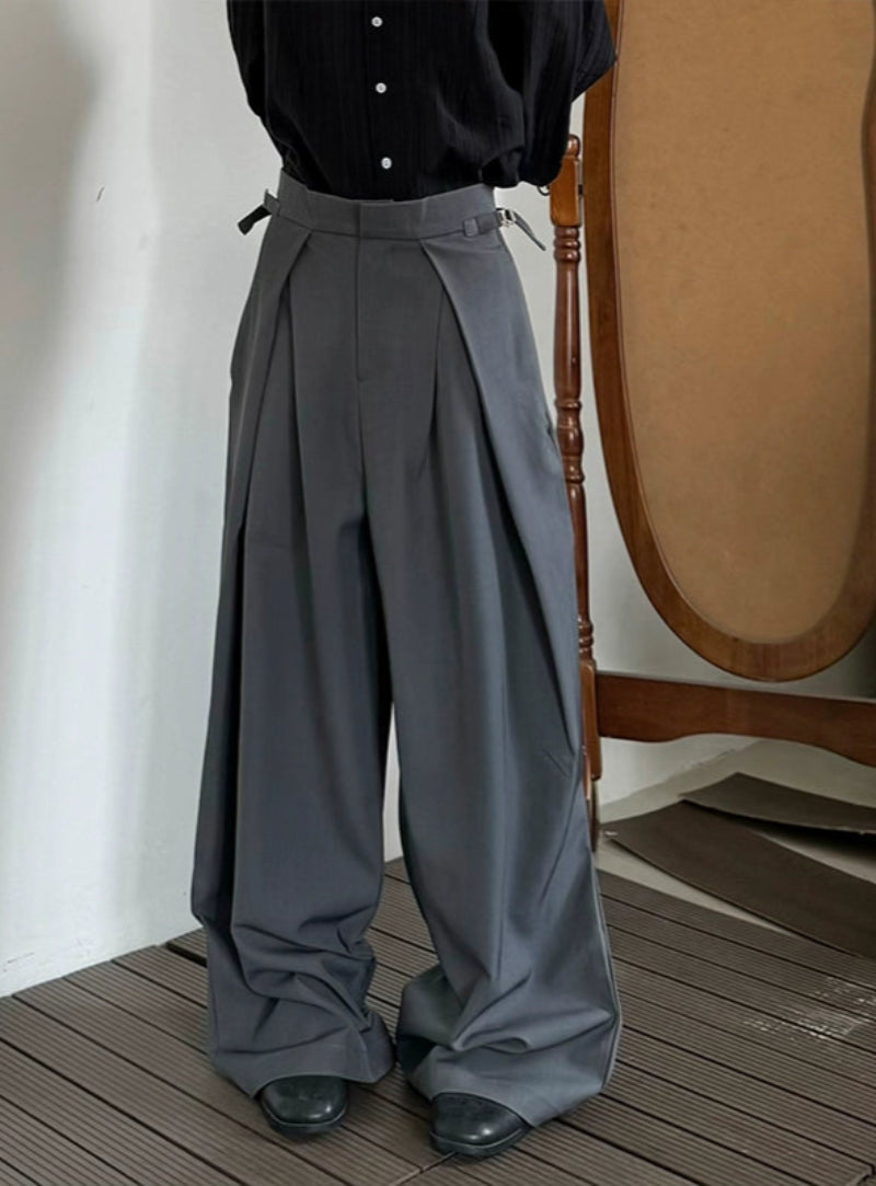 Adjustable Waist Wide Leg Trousers WN20030
