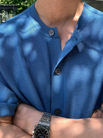 Simple Knit Short Sleeve Shirt WN20324