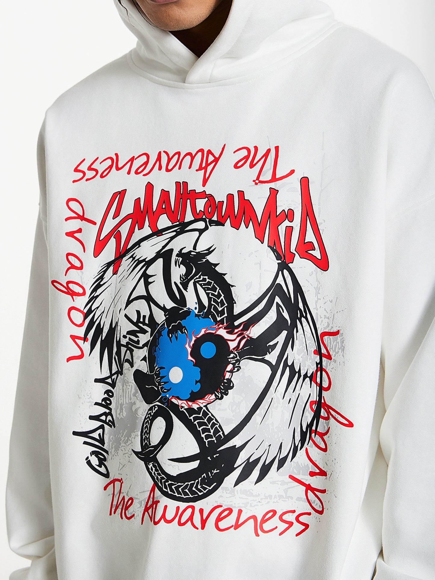 Dragon Graphic Print Pullover Hoodie WN11952