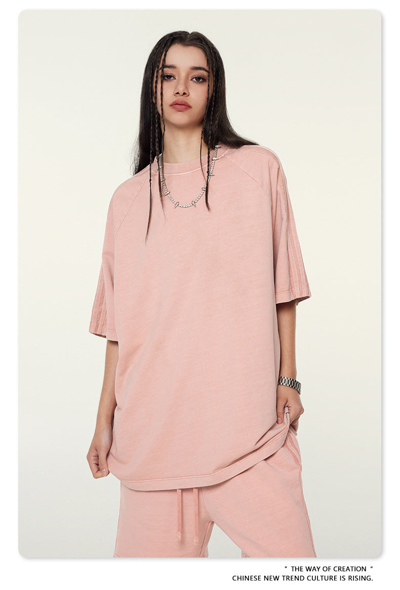 Oversize Washed Short-sleeve T-shirt WN6458