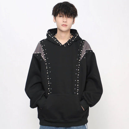Pearl Beads Deconstruction Design Hoodie WN21032