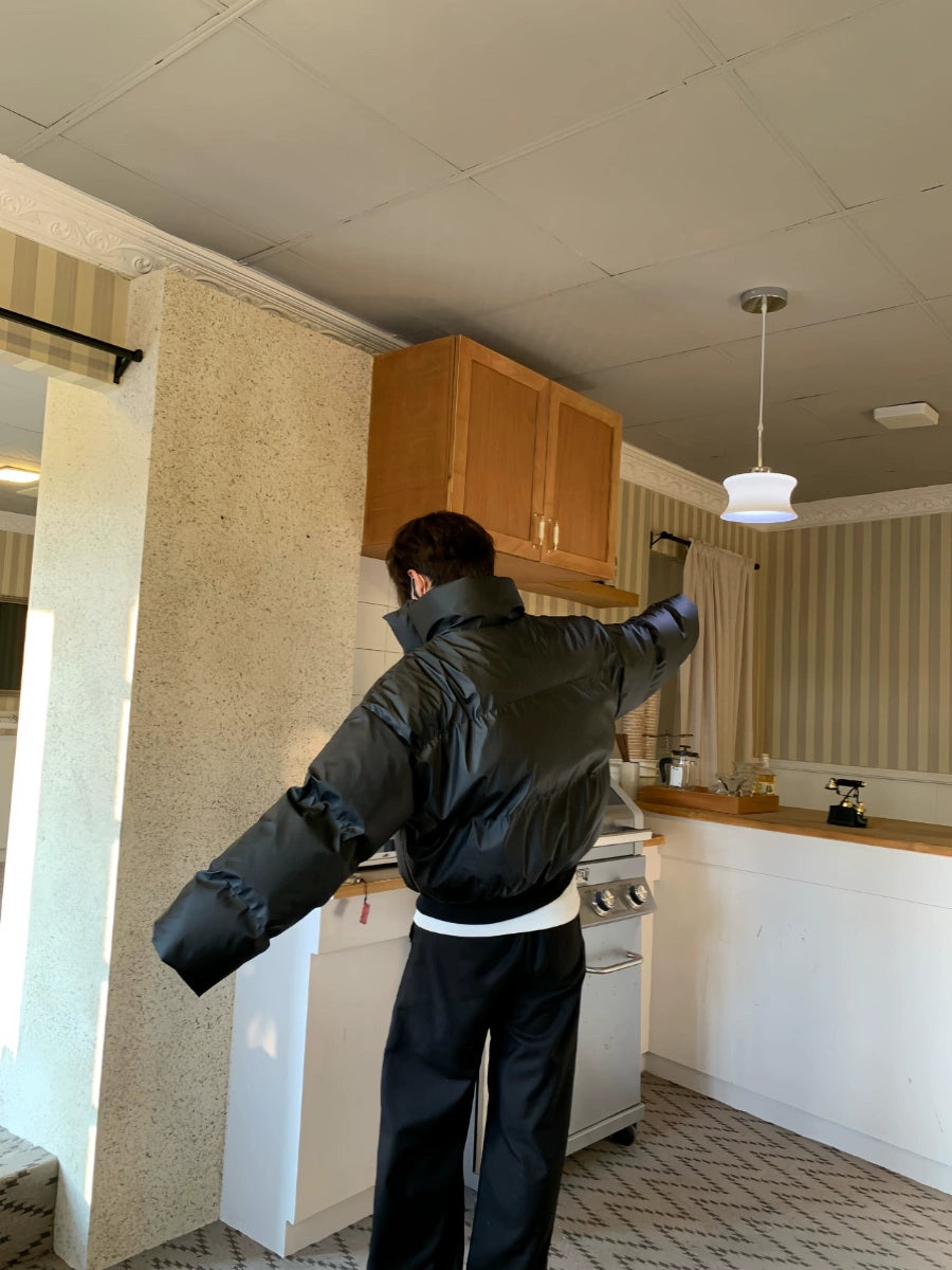 Zipper Design Puffer Jacket WN19739