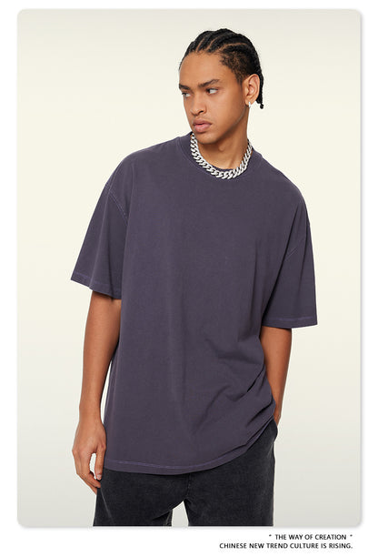Washed Oversize Short-sleeve T-shirt WN6457