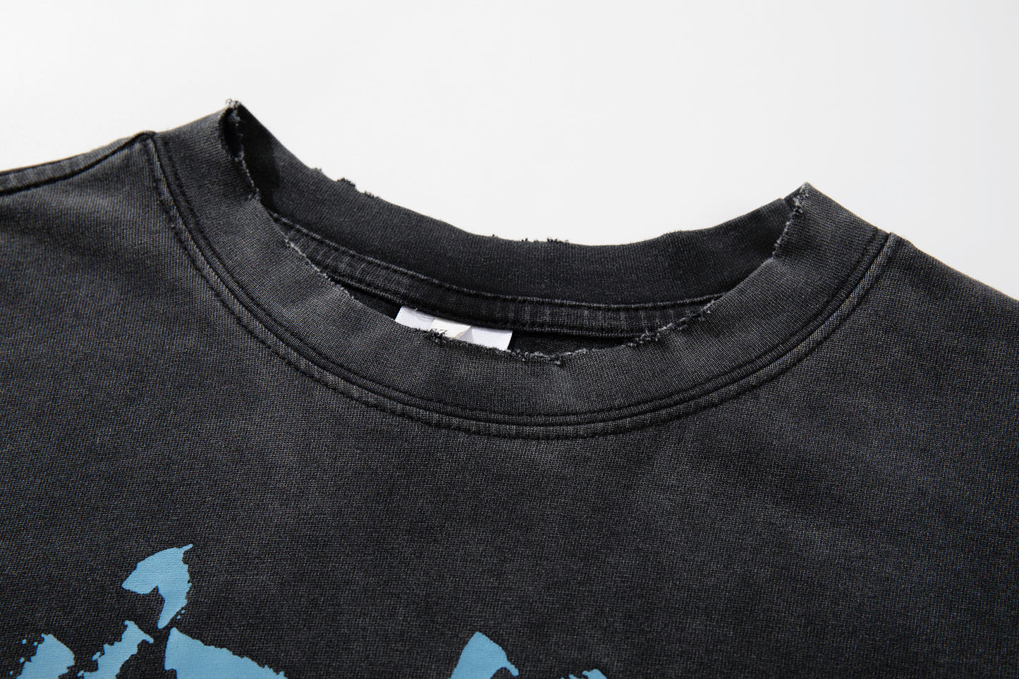 Washed Graphic Letter Print Short Sleeve T-Shirt WN25559