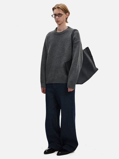 Oversize Short Knit Sweater WN21421