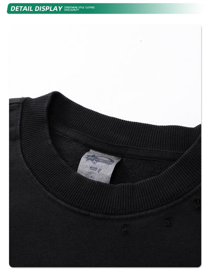 Washed Round Neck Sweatshirt WN7796