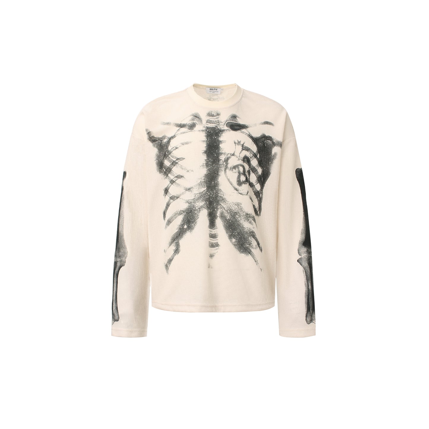 Abstract Pattern Waffle Long Sleeve T-Shirt WN25918