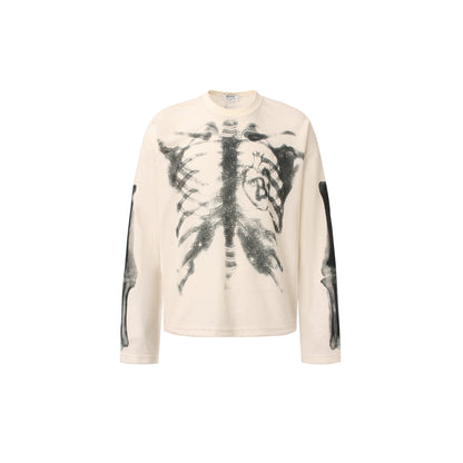 Abstract Pattern Waffle Long Sleeve T-Shirt WN25918
