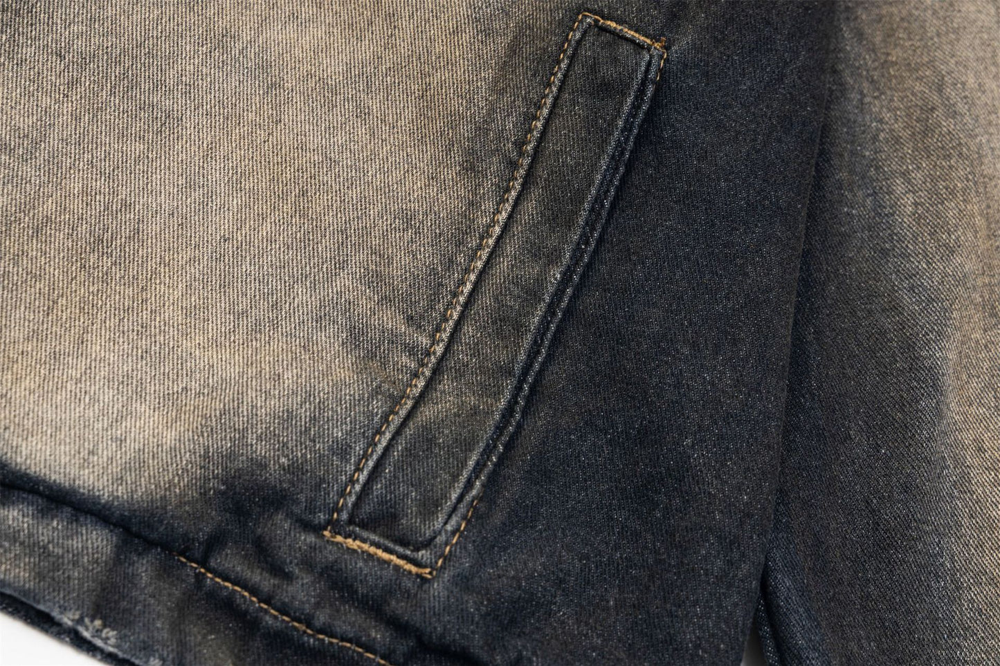 Mud Dye Washed Zip-up Hooded Jacket WN15024