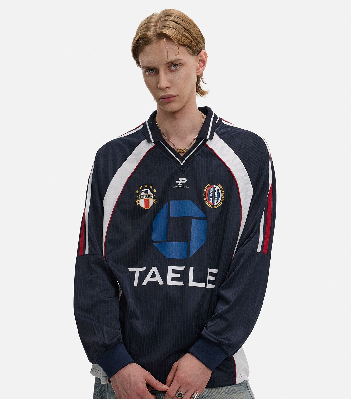 V-Neck Sporty Long Sleeve Sweatshirt WN21436