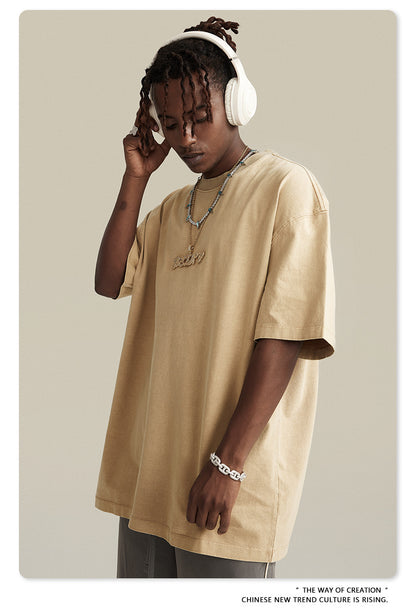 Washed Oversize Short-sleeve T-shirt WN6457