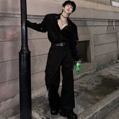 Wide Leg Cargo Pants WN25115