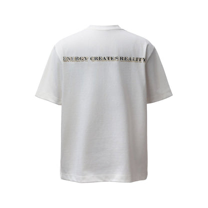 Dollar Bill Collar Print Short Sleeve T-Shirt WN26824