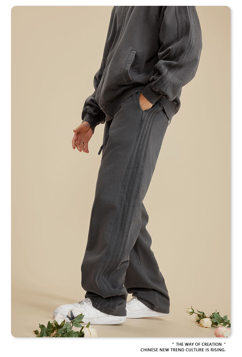 Washed Heavyweight Straight Leg Sweatpants WN6019