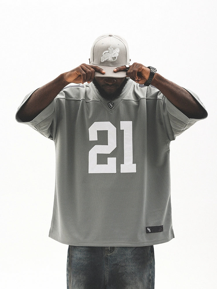 Graphic Letter Design Oversize Sporty Short Sleeve T-Shirt WN17778