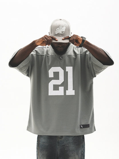 Graphic Letter Design Oversize Sporty Short Sleeve T-Shirt WN17778