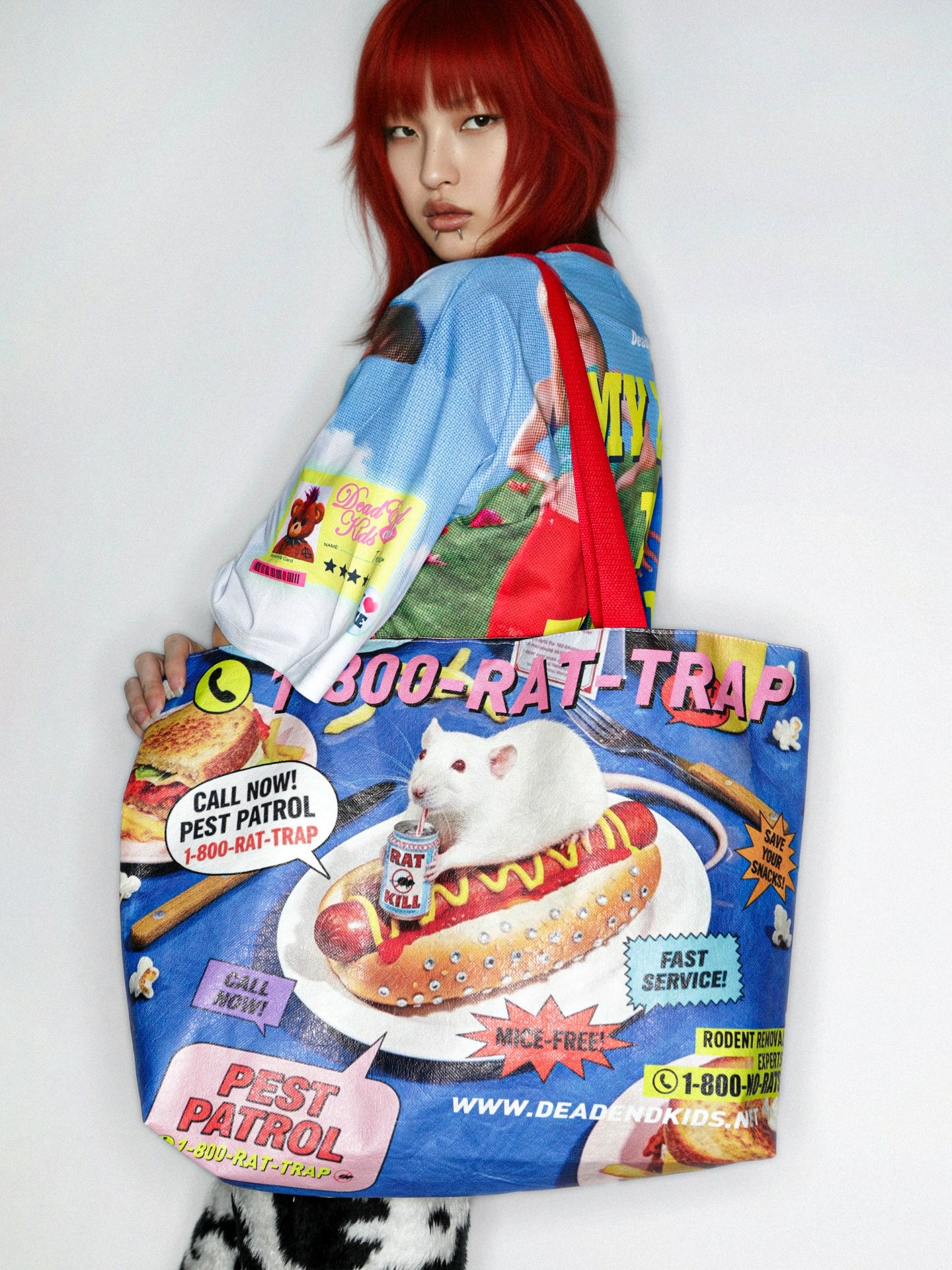 Graphic Print Tote Bag WN22271