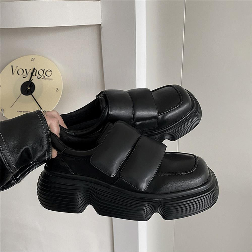 Square Toe Chunky Sole Velcro Dad Sneakers WN20774