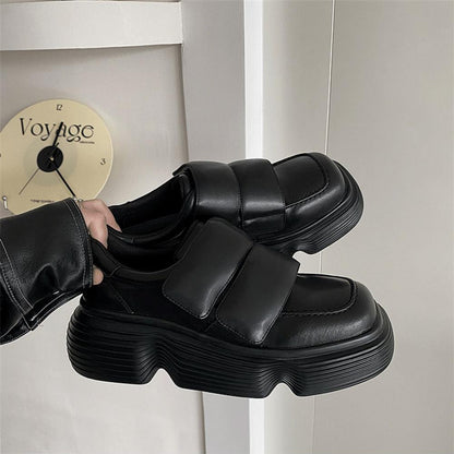 Square Toe Chunky Sole Velcro Dad Sneakers WN20774