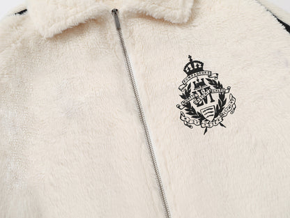 Three-Stripe Sherpa Zipper Jacket WN11194