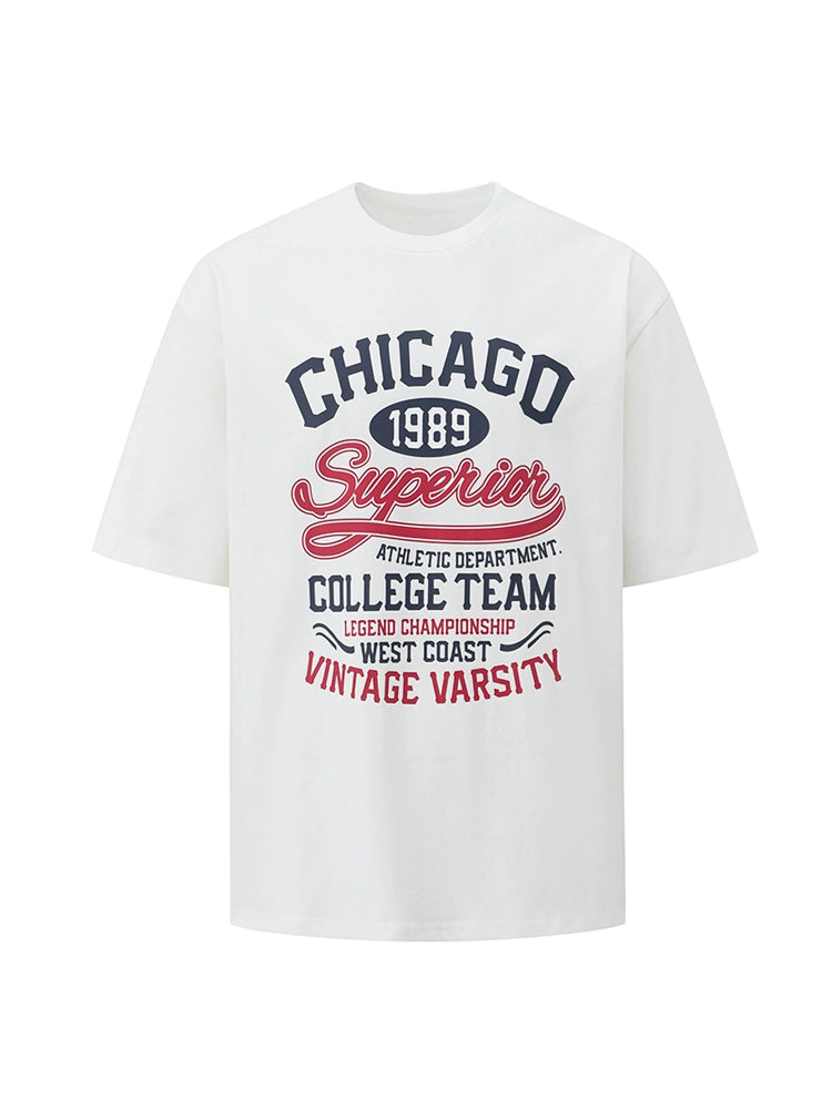 Letter Print Oversize Short Sleeve T-Shirt WN20252